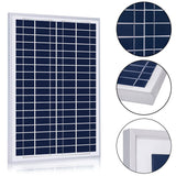 ACOPOWER 25W Off-grid Solar Kits, 5A charge controller with SAE