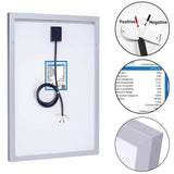 ACOPOWER 25W Off-grid Solar Kits, 5A charge controller with SAE