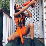 Womens Sexy Stealth Two Piece Top and Shorts