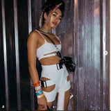 Womens Sexy Stealth Two Piece Top and Shorts