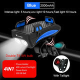 West Biking Phone Holder and Rechargeable Bike Light Mount