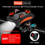 West Biking Phone Holder and Rechargeable Bike Light Mount