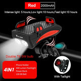 West Biking Phone Holder and Rechargeable Bike Light Mount