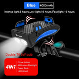 West Biking Phone Holder and Rechargeable Bike Light Mount