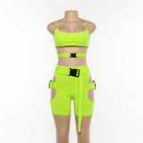 Womens Sexy Stealth Two Piece Top and Shorts