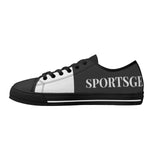 SportsGearOutdoors Rubber Outsoles Low-Top Canvas Shoes - White/Black Sole