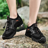 Summer Breathable Men Hiking Shoes Suede  Mesh Outdoor Mens Sneakers